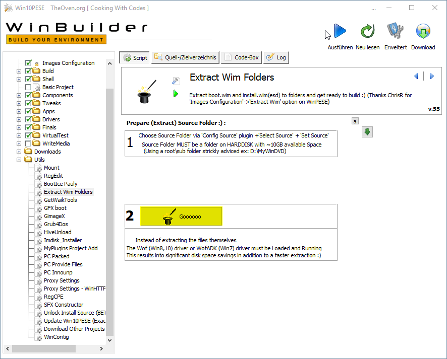 step9 WindowsPE Builder Extract Wim Folders GOOOO